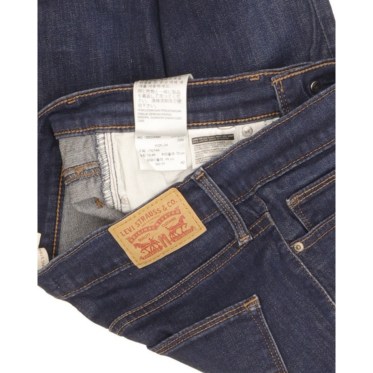 Levi's Slimming Women Blue Straight Slim Stretch Jeans W29 L34