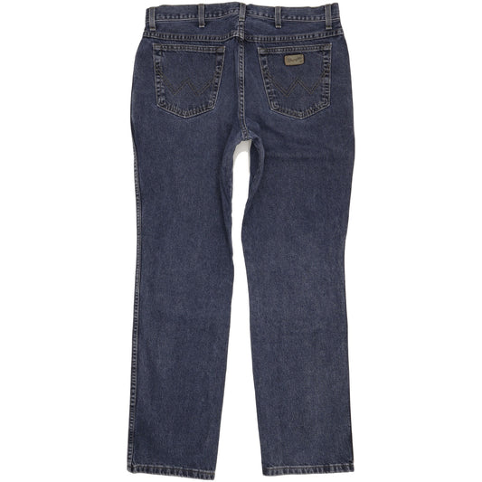 Wrangler Texas Men Blue Straight Regular Jeans W37 L33