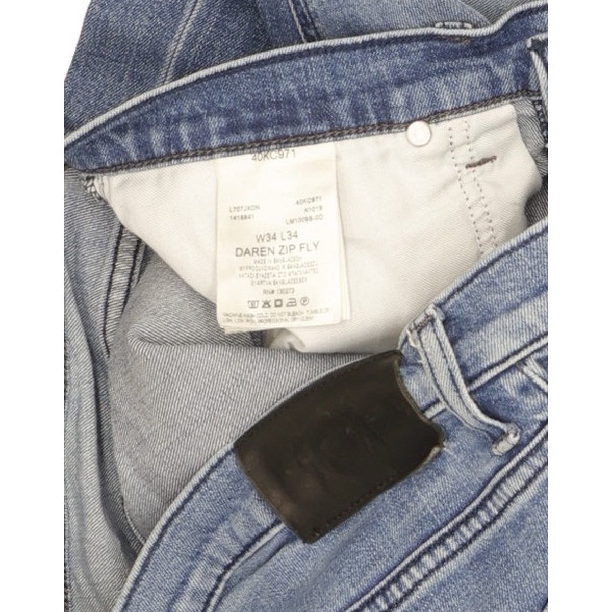 Lee Daren Men Blue Straight Slim Stretch Jeans W34 L34