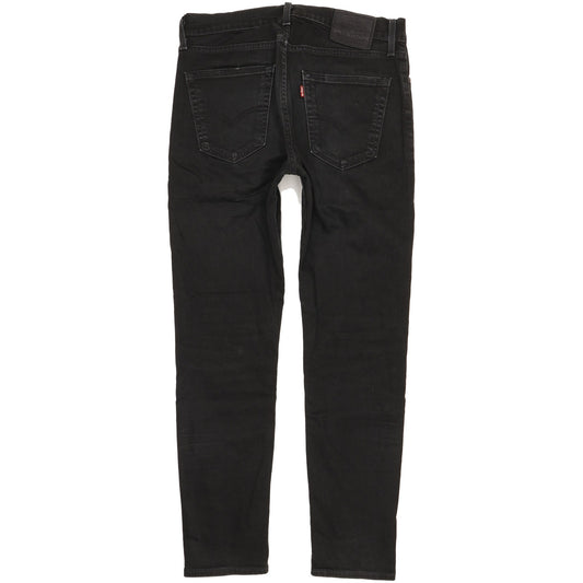 Levi's 512 Men Black Tapered Slim Stretch Jeans W32 L31