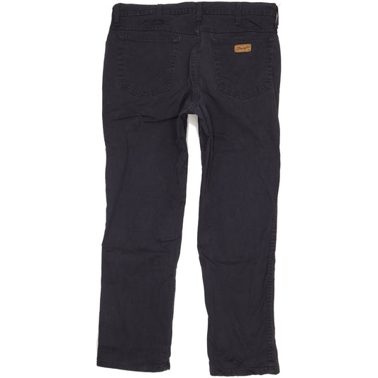 Wrangler Texas Men Navy Straight Regular Stretch Jeans W36 L30