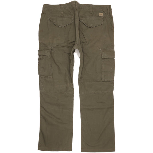 Wrangler Cargo Men Green Straight Regular Jeans W36 L30