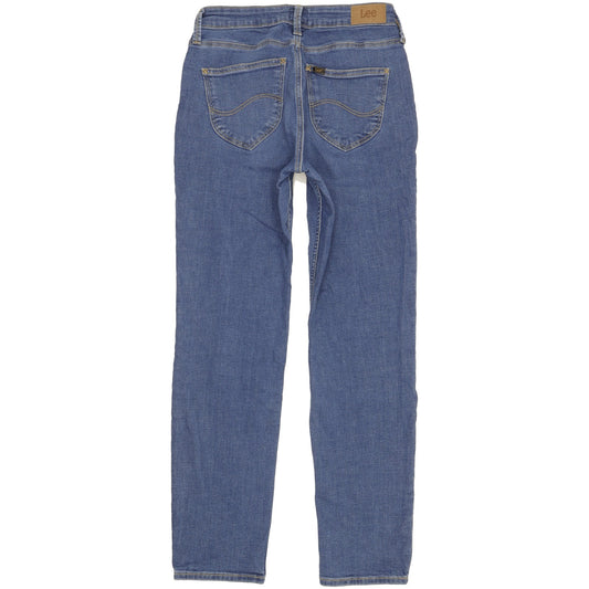 Lee Marion Women Blue Straight Slim Stretch Jeans W28 L30