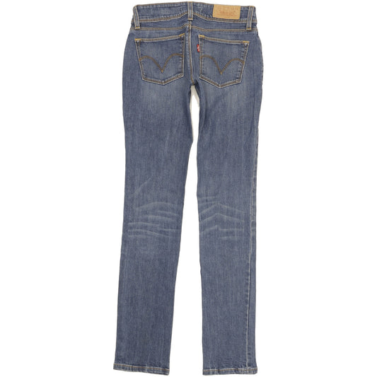 Levi's 571 Women Blue Straight Slim Stretch Jeans W27 L33