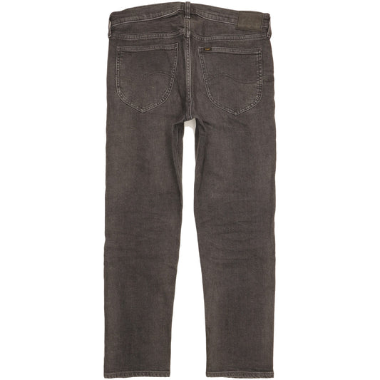 Lee Daren Men Grey Straight Slim Stretch Jeans W33 L30