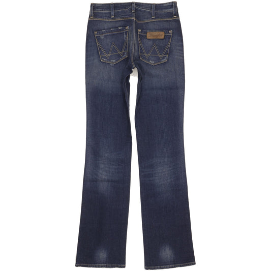 Wrangler Tina Women Blue Bootcut Slim Stretch Jeans W28 L33