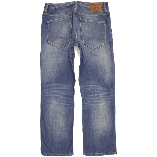 Mustang Michigan Men Blue Straight Regular Stretch Jeans W34 L30