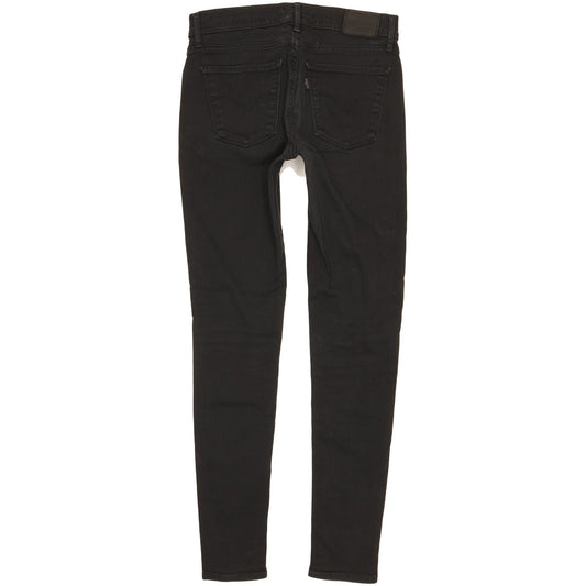 Levi's 710 Super Women Black Skinny Slim Stretch Jeans W28 L30