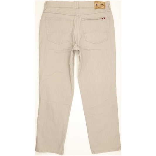 Mustang Nevada Men Grey Straight Regular Stretch Jeans W35 L29
