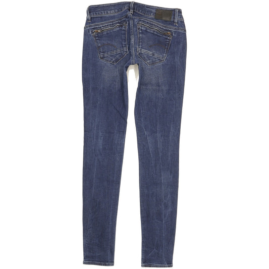 G-Star Midge Women Blue Skinny Slim Stretch Jeans W26 L30