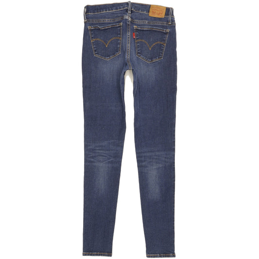 Levi's 710 Super Women Blue Skinny Slim Stretch Jeans W27 L30