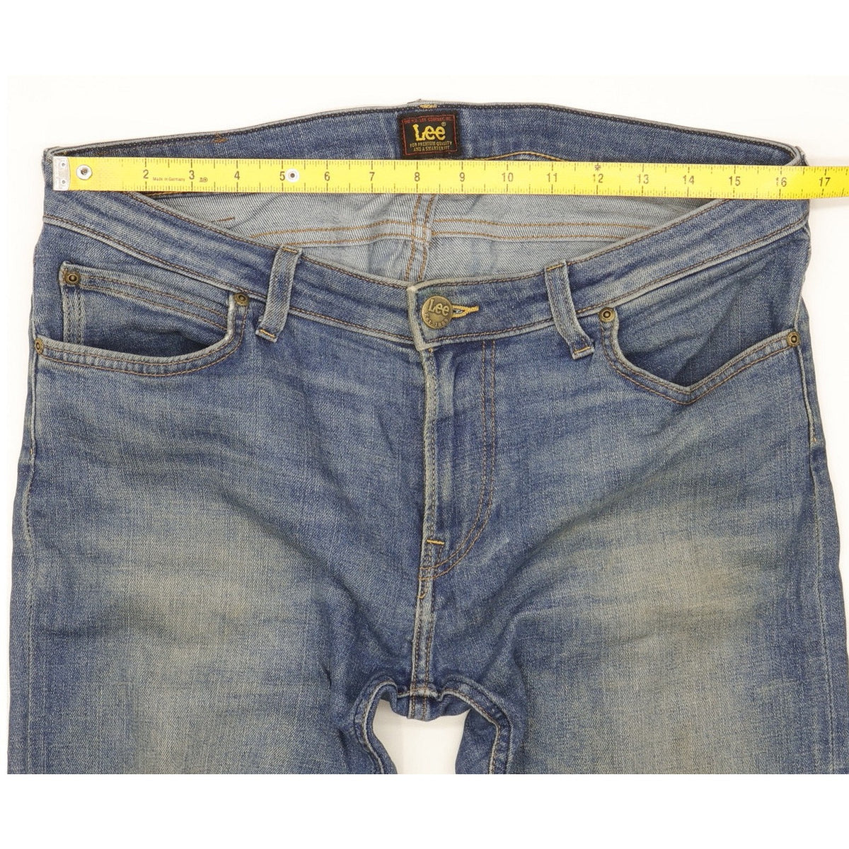 Lee Malone Men Blue Skinny Slim Stretch Jeans W33 L30