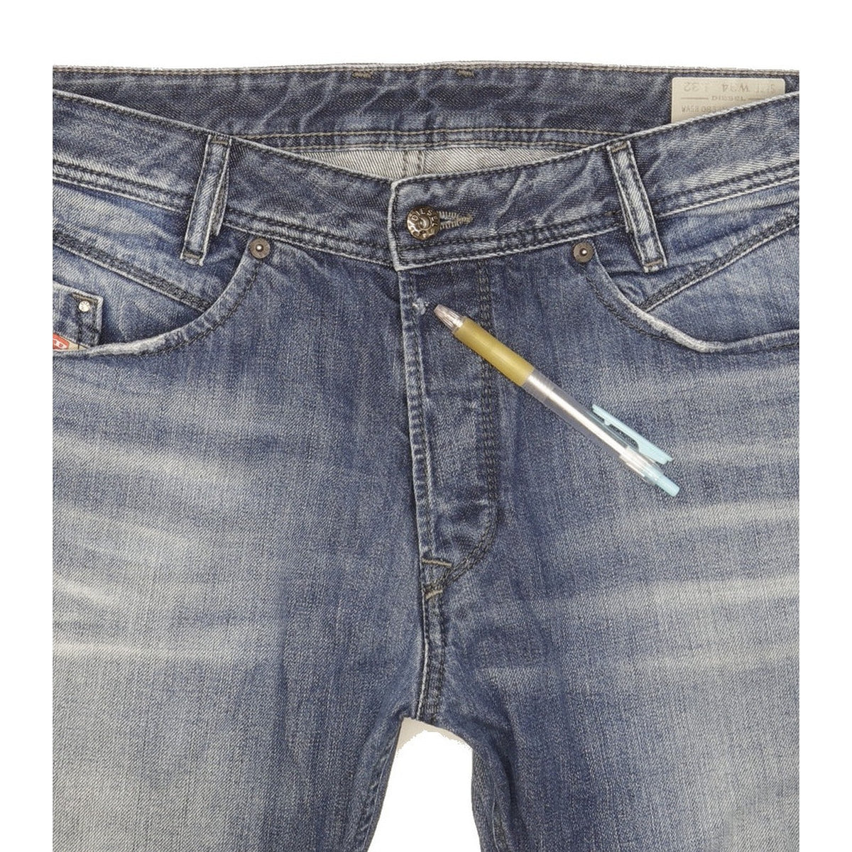 Diesel Iakop Men Blue Tapered Slim Jeans W34 L32