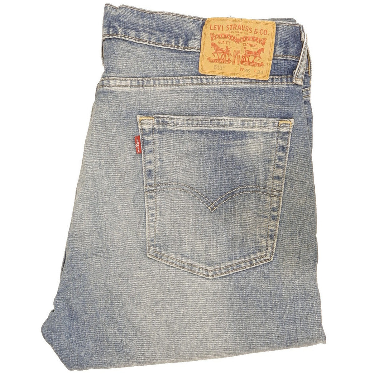 Levi's 513 Men Blue Straight Slim Jeans W36 L34
