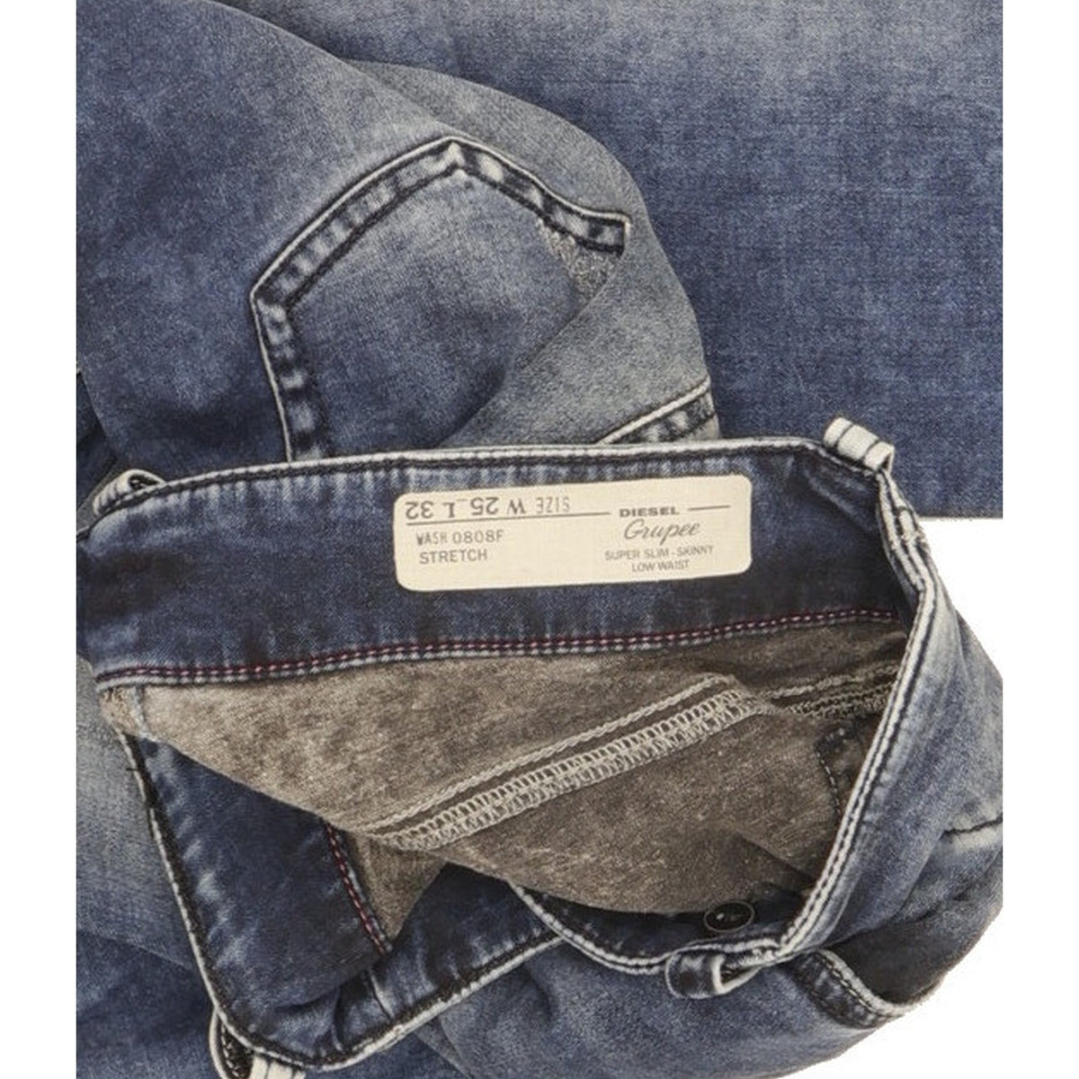 Diesel Grupee Women Blue Skinny Slim Stretch Jeans W25 L32