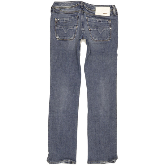 Diesel Lowky Women Blue Straight Slim Stretch Jeans W26 L29