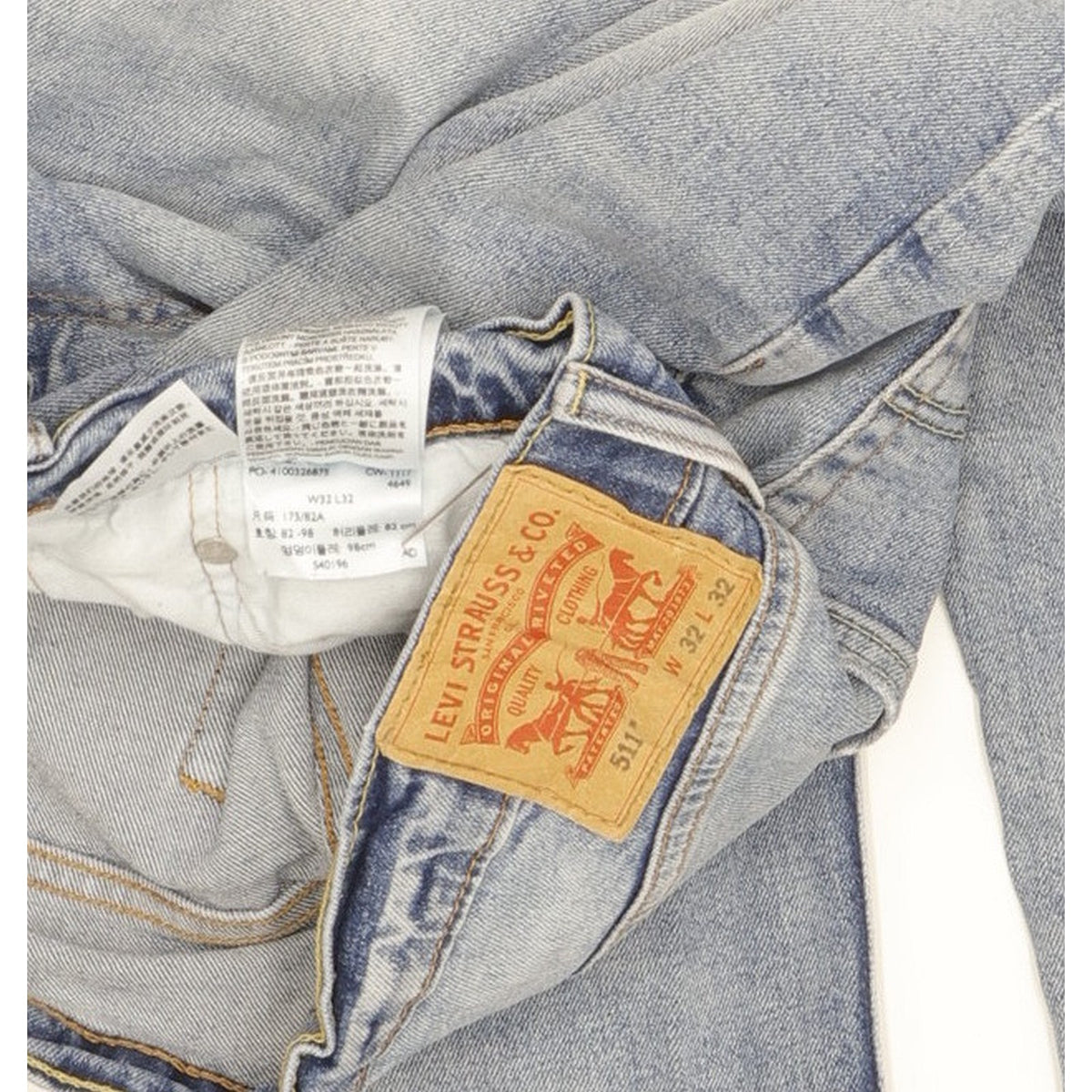 Levi's 511 Men Blue Straight Slim Stretch Jeans W32 L32