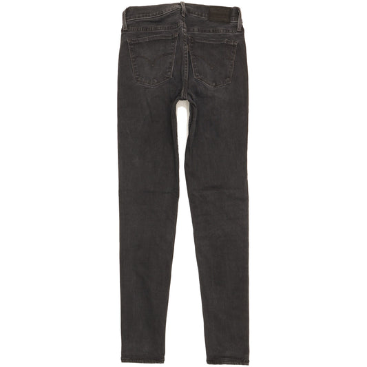 Levi's 710 Super Women Black Skinny Slim Stretch Jeans W25 L28