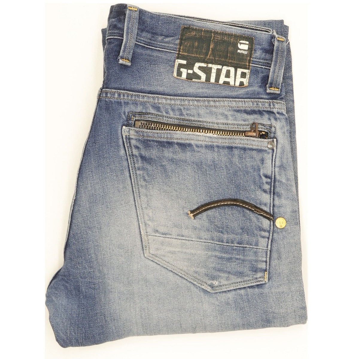 G-Star Men Blue Straight Regular Jeans W34 L35