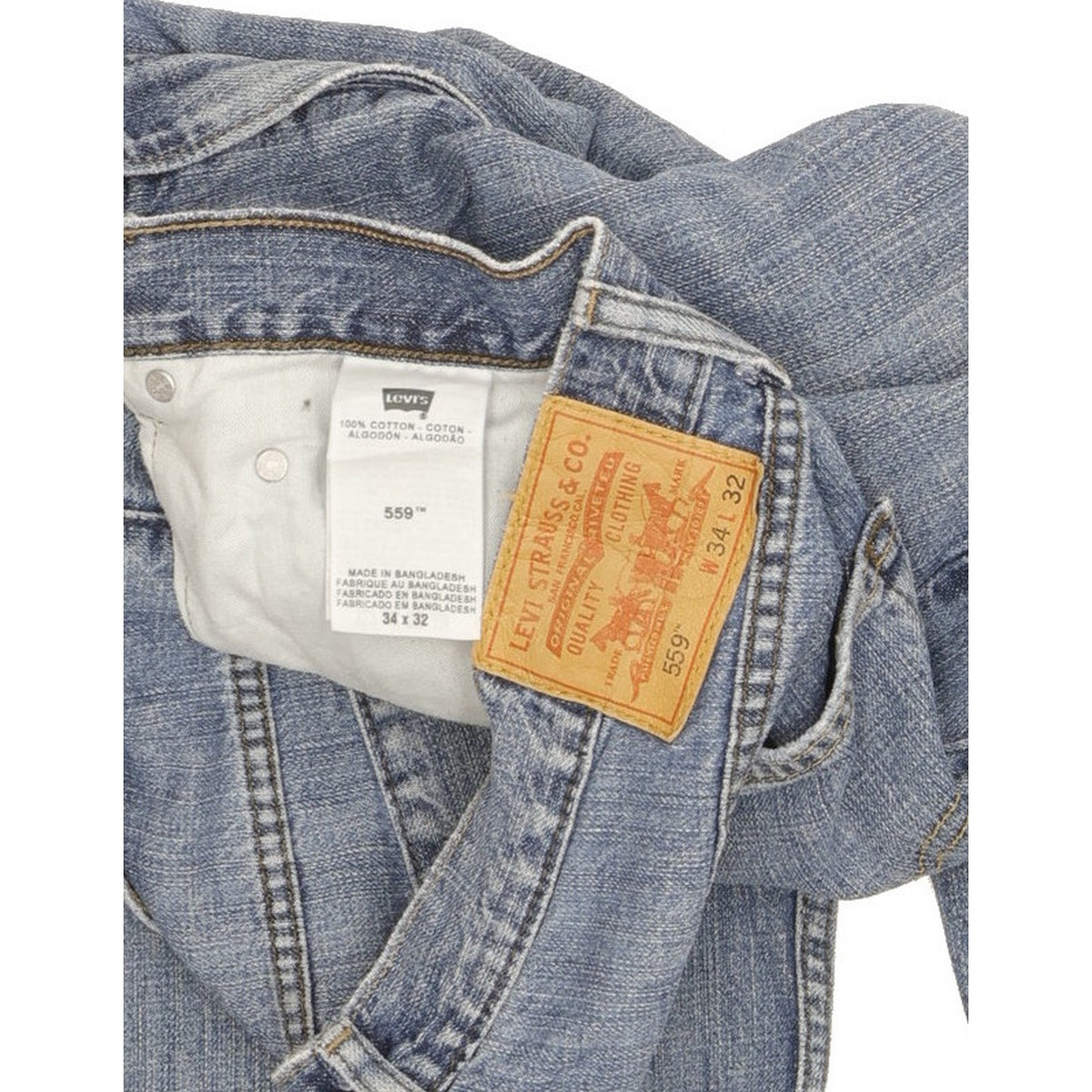 Levi's 559 Men Blue Straight Relaxed Jeans W34 L32