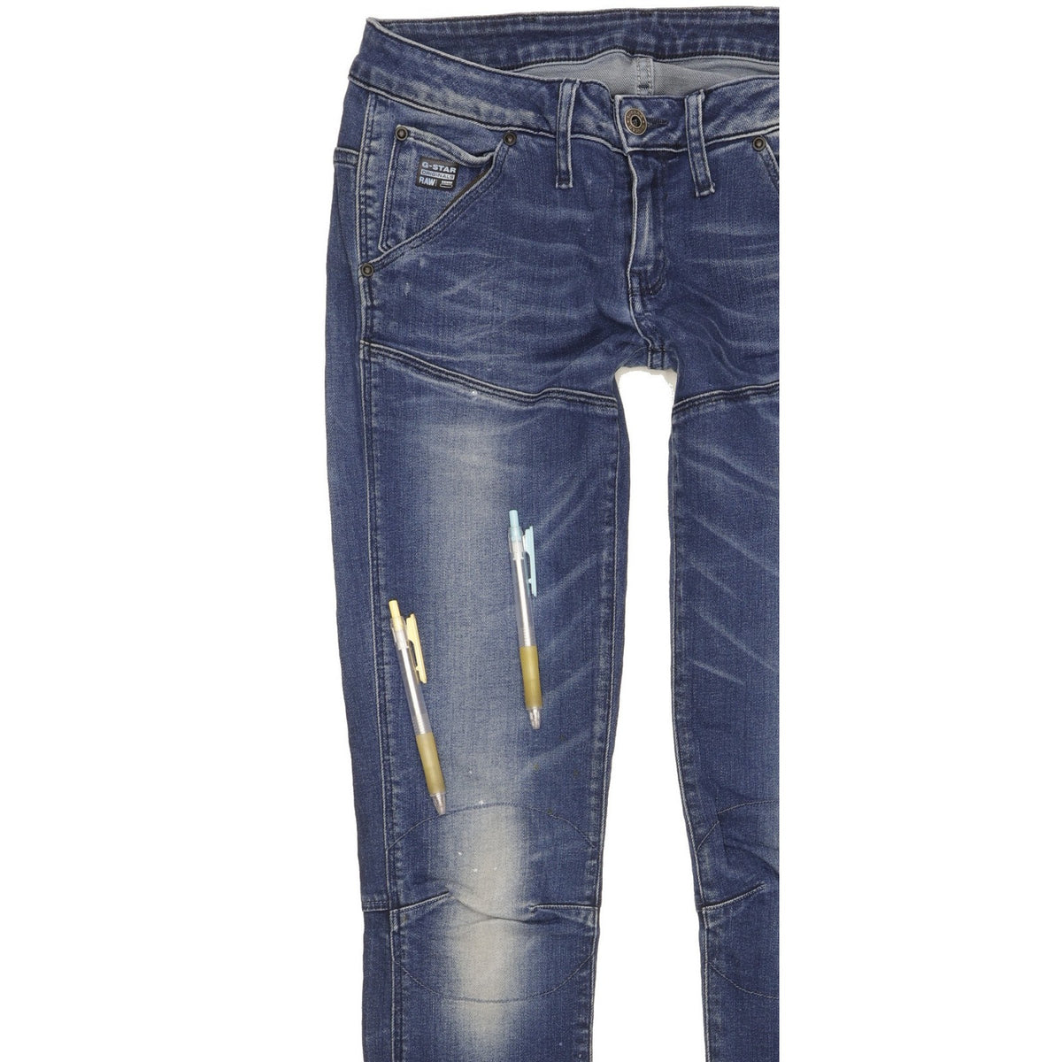 G-Star 5620 Women Blue Tapered Slim Stretch Jeans W28 L34