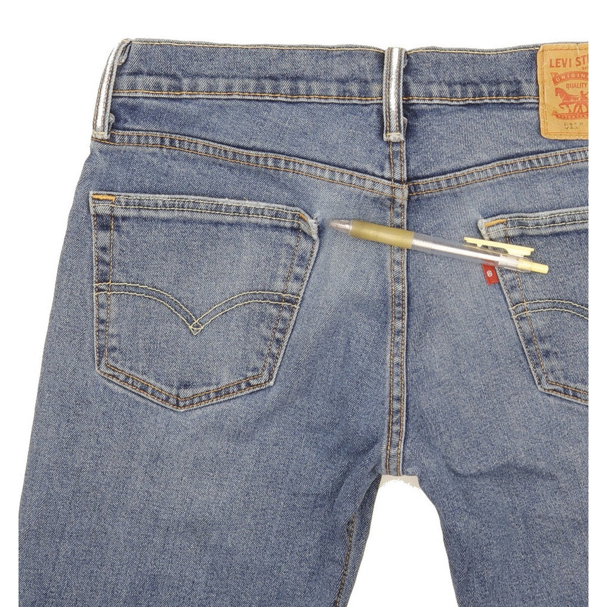 Levi's 511 Men Blue Straight Slim Stretch Jeans W30 L30