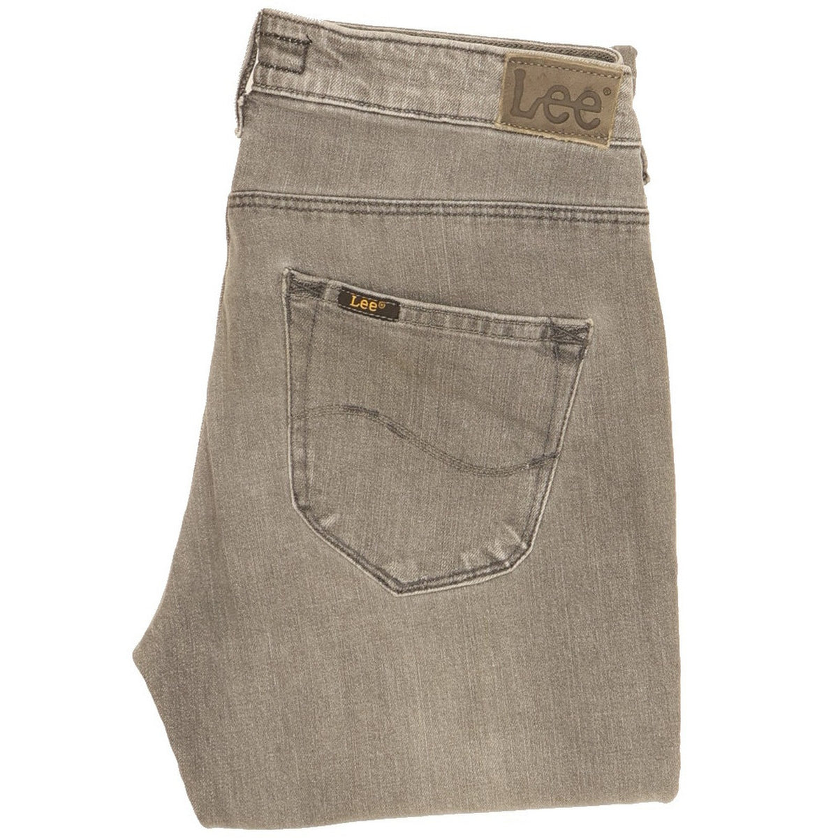 Lee Women Grey Straight Slim Stretch Jeans W26 L33