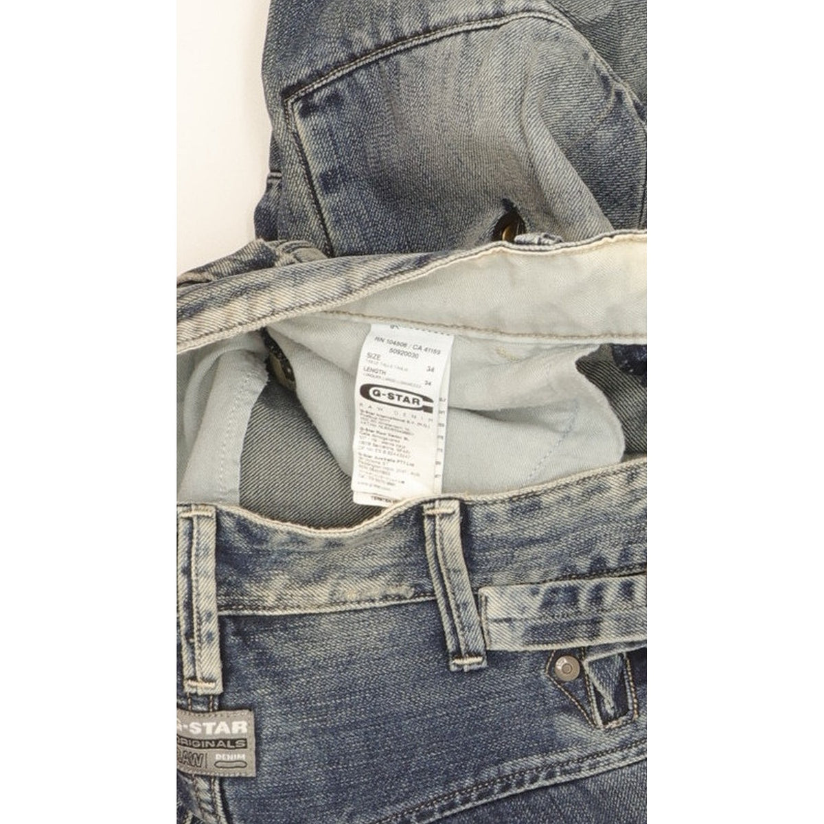 G-Star Trail Elwood Men Blue Straight Loose Jeans W34 L34