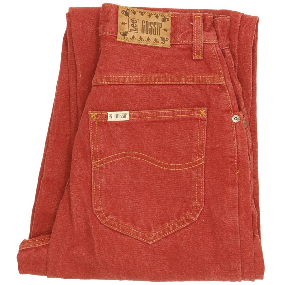 Lee Gossip Red Tapered Relaxed Jeans High Waisted W26 L30