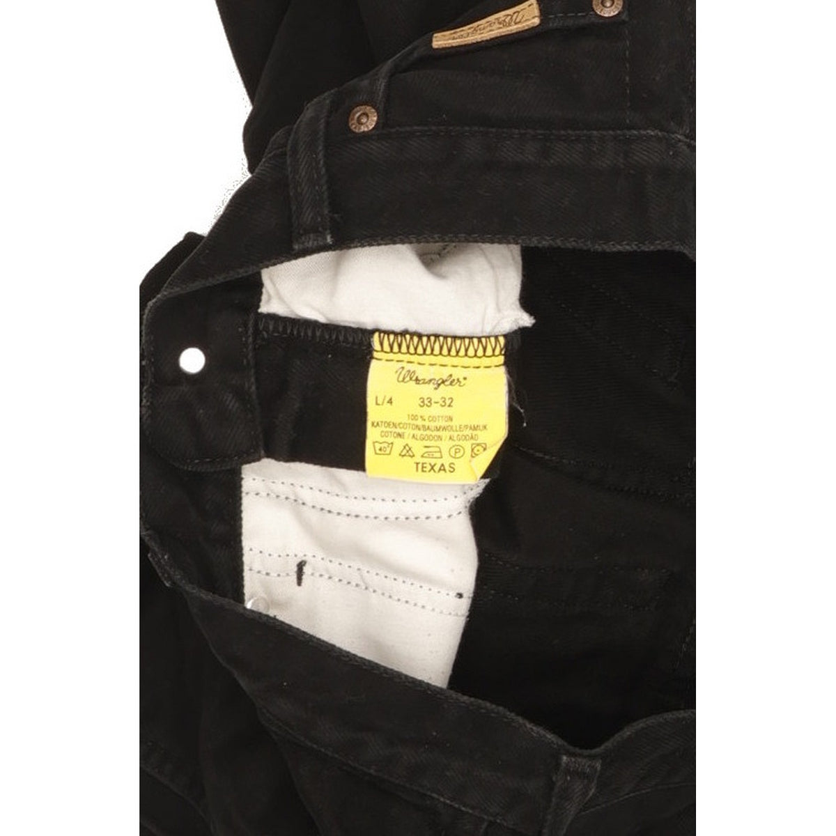 Wrangler Texas Men Black Straight Regular Jeans W33 L32