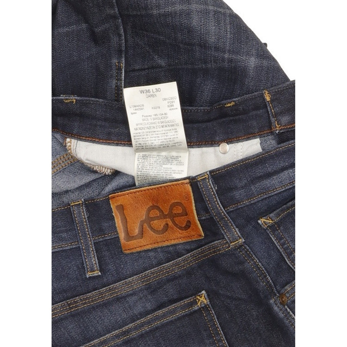 Lee Daren Men Blue Straight Slim Jeans W36 L30