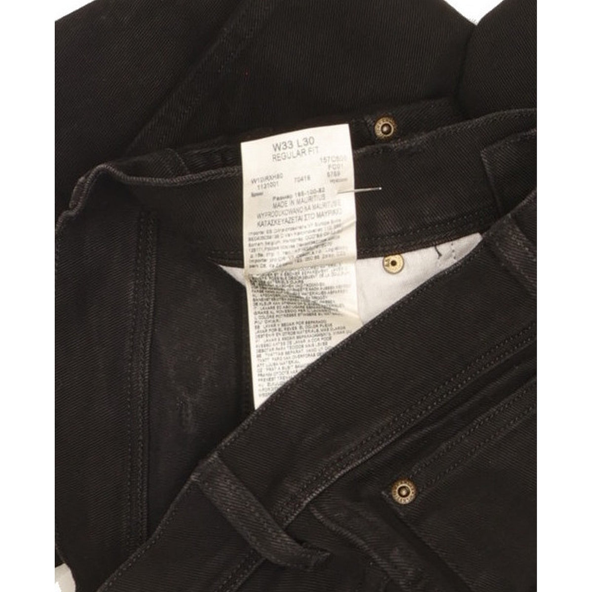 Wrangler Men Black Straight Regular Stretch Jeans W33 L30