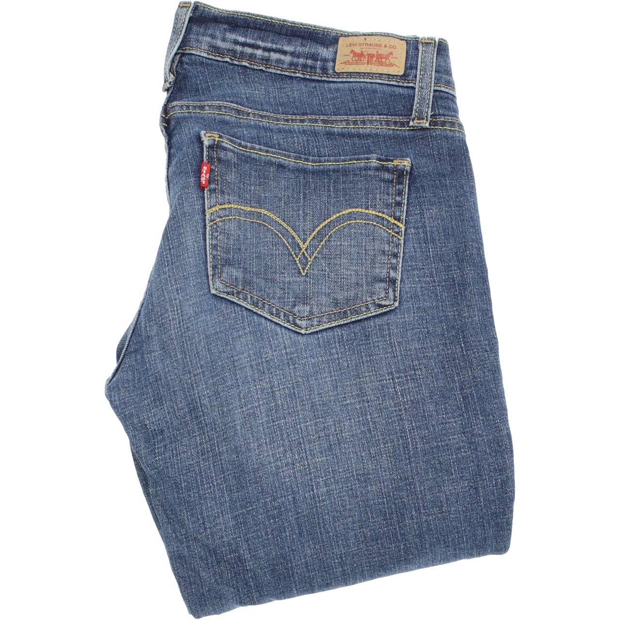 Levi's 524 Women Blue Skinny Slim Stretch Jeans W28 L34