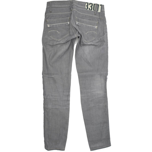 G-Star Saville Women Grey Straight Slim Stretch Jeans W26 L31