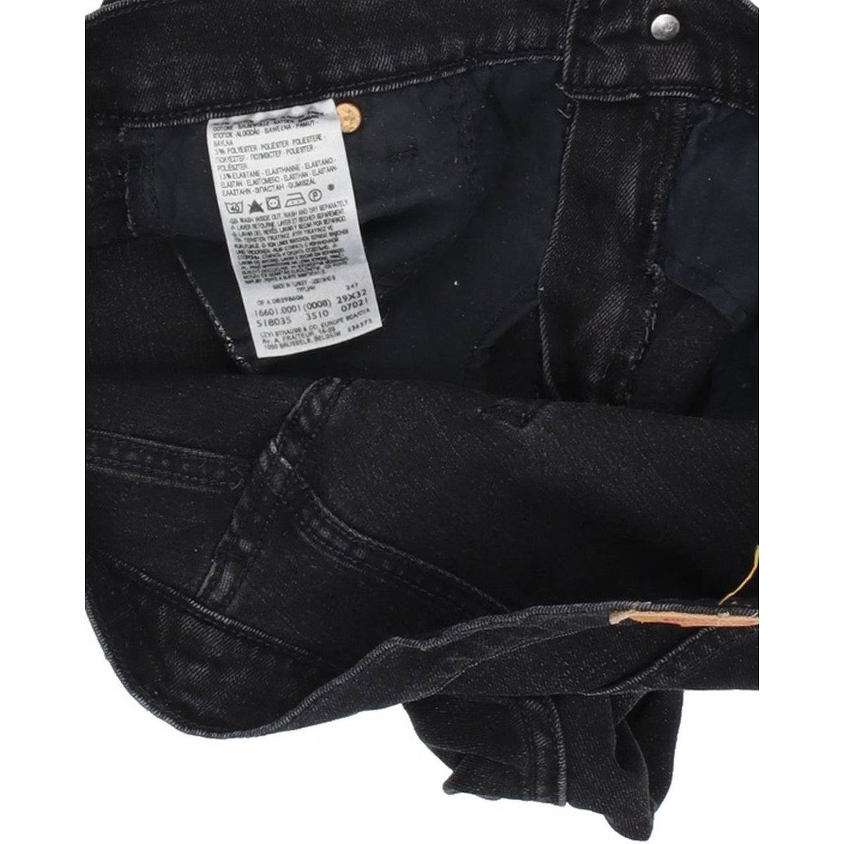 Levi's 601 Women Black Skinny Slim Stretch Jeans W29 L30