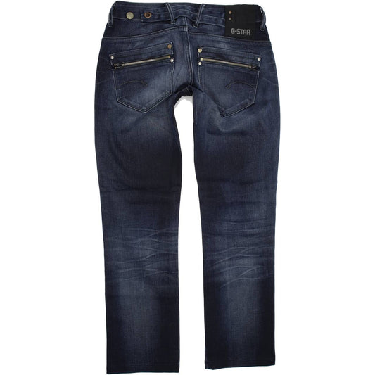 G-Star Women Blue Straight Regular Stretch Jeans W28 L29