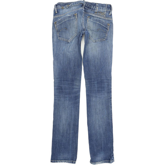 G-Star Midge Women Blue Straight Regular Stretch Jeans W27 L34