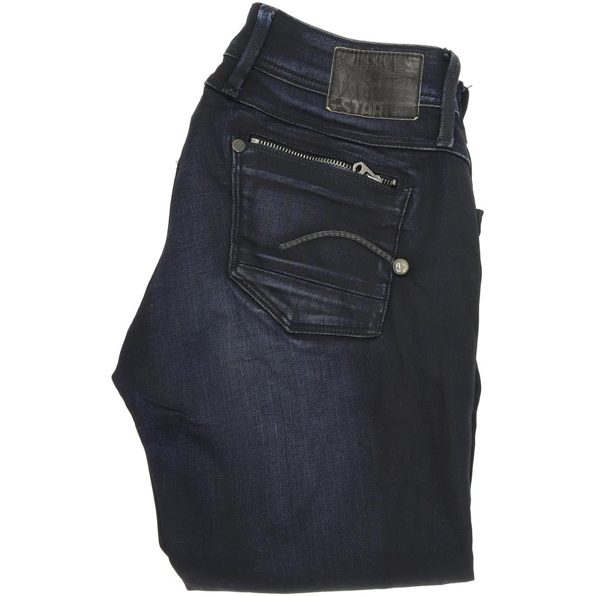 G-Star Women Blue Straight Regular Stretch Jeans W28 L34