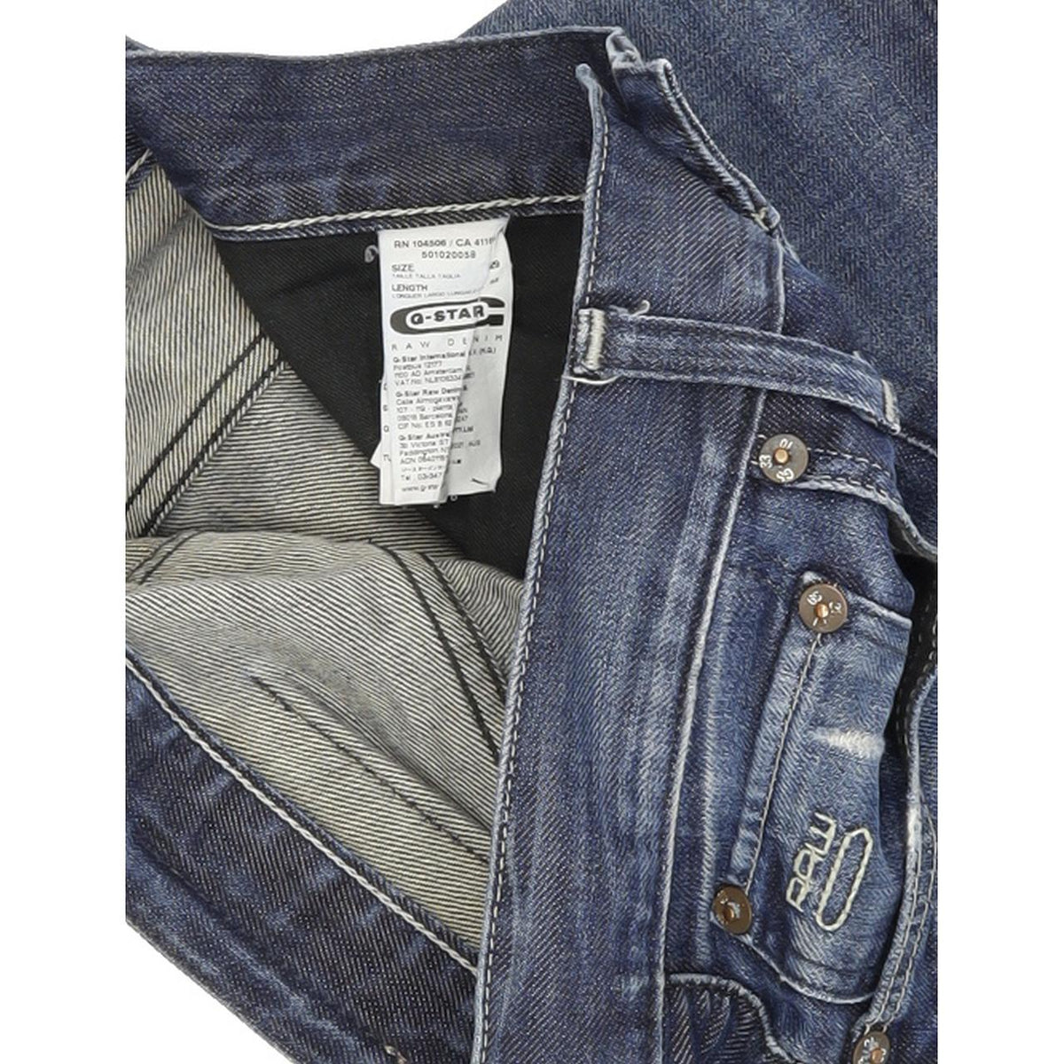 G-Star 3301 Women Blue Straight Regular Jeans W29 L32