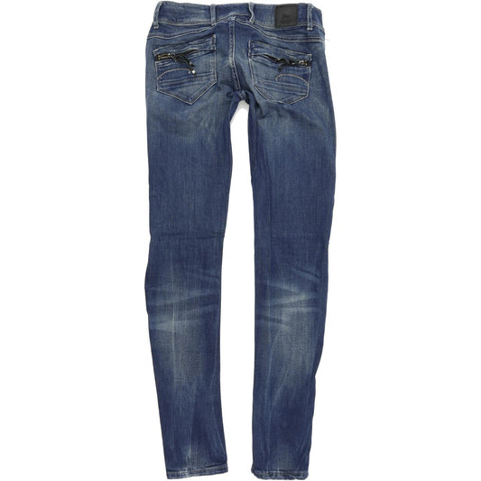 G-Star Women Blue Skinny Slim Stretch Jeans W27 L33
