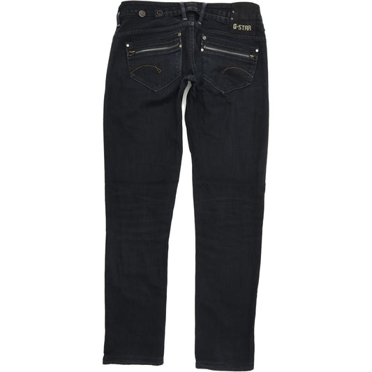 G-Star Women Blue Straight Slim Stretch Jeans W28 L31