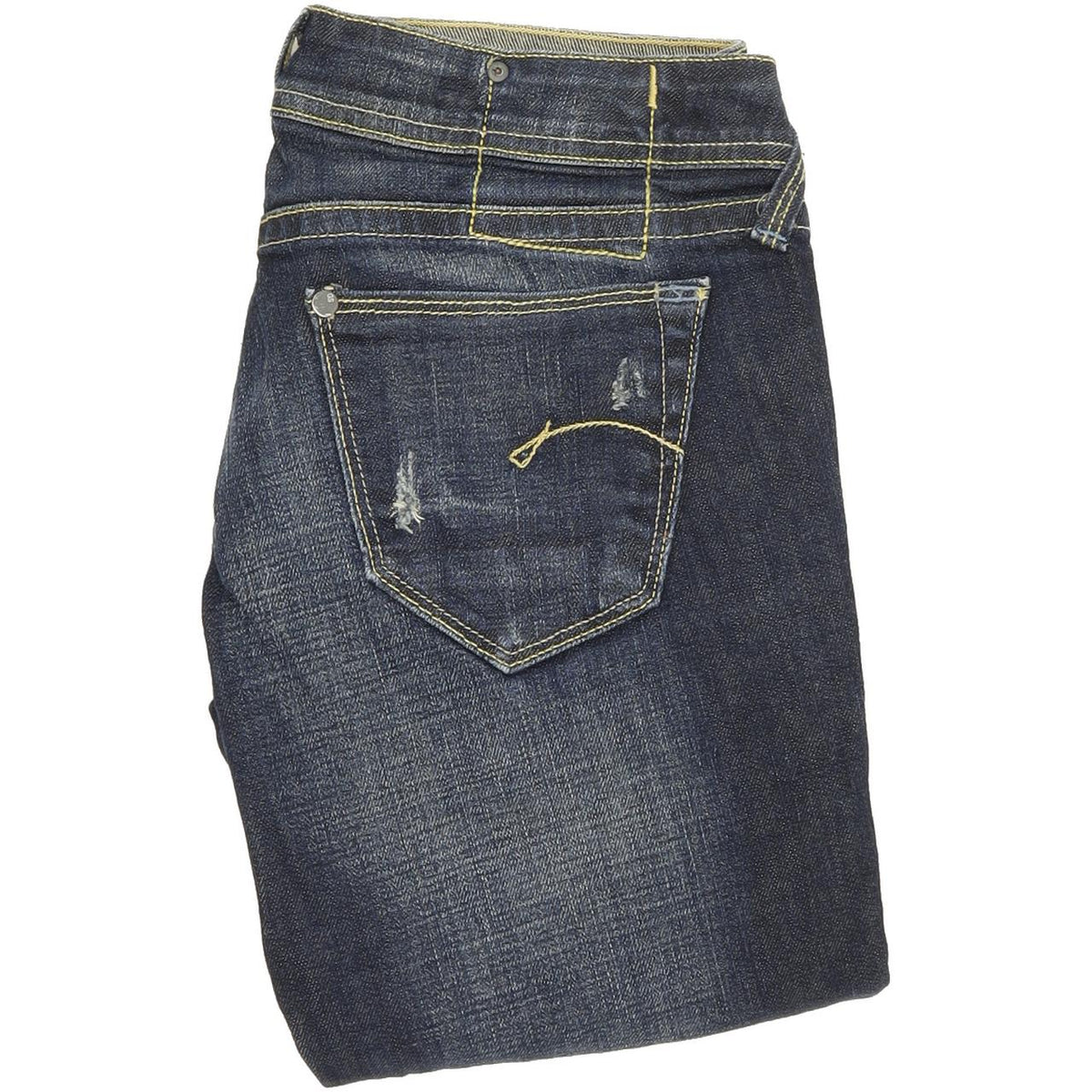 G-Star Women Blue Straight Regular Stretch Jeans W26 L33