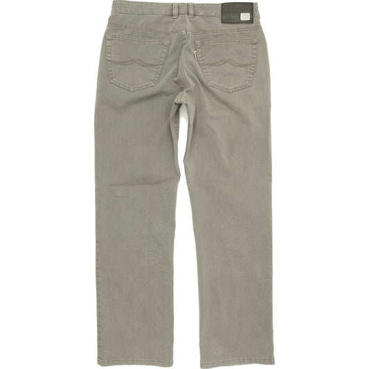 Joker Double Saddle Stitched Men Beige Straight Regular Stretch Jeans W33 L32
