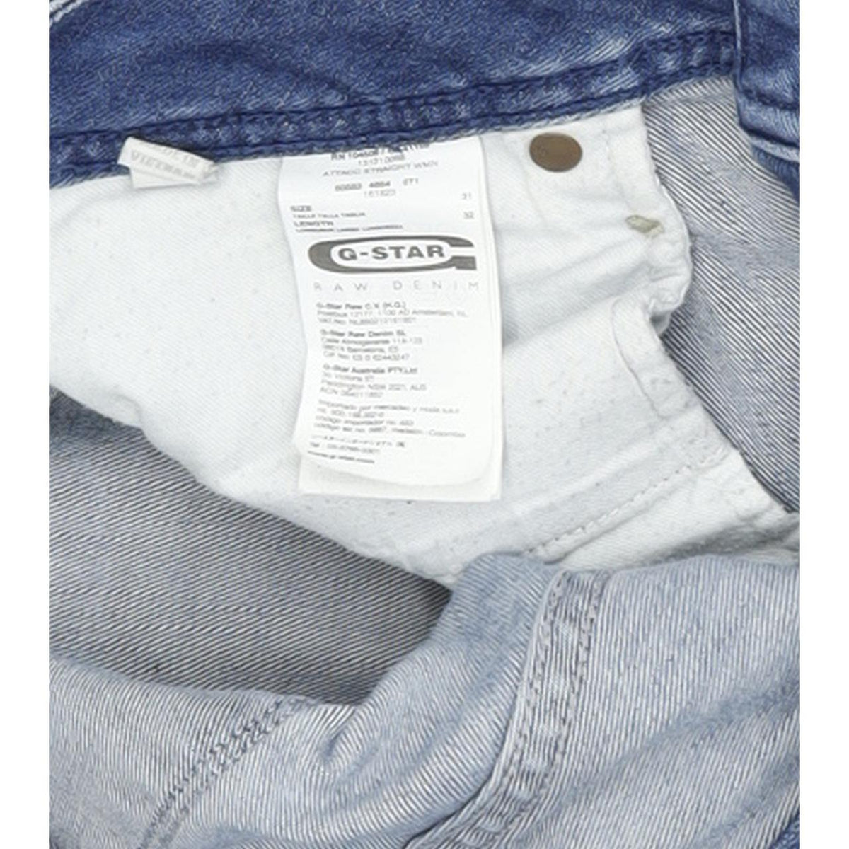 G-Star Attacc Women Blue Straight Regular Stretch Jeans W31 L32