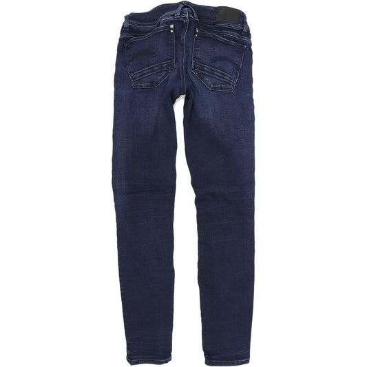 G-Star Lynn Mid Women Blue Skinny Slim Stretch Jeans W27 L30