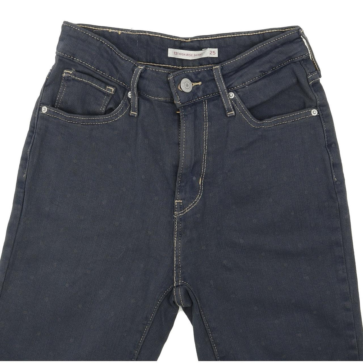 Levi's 721 High Rise Women Blue Skinny Slim Stretch Jeans W25 L30
