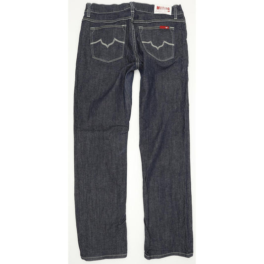 Mustang Men Blue Straight Regular Stretch Jeans W33 L32