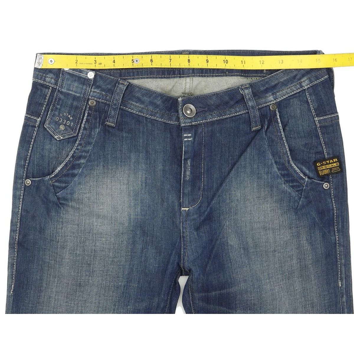 G-Star Lyric Women Blue Straight Loose Stretch Jeans W27 L32