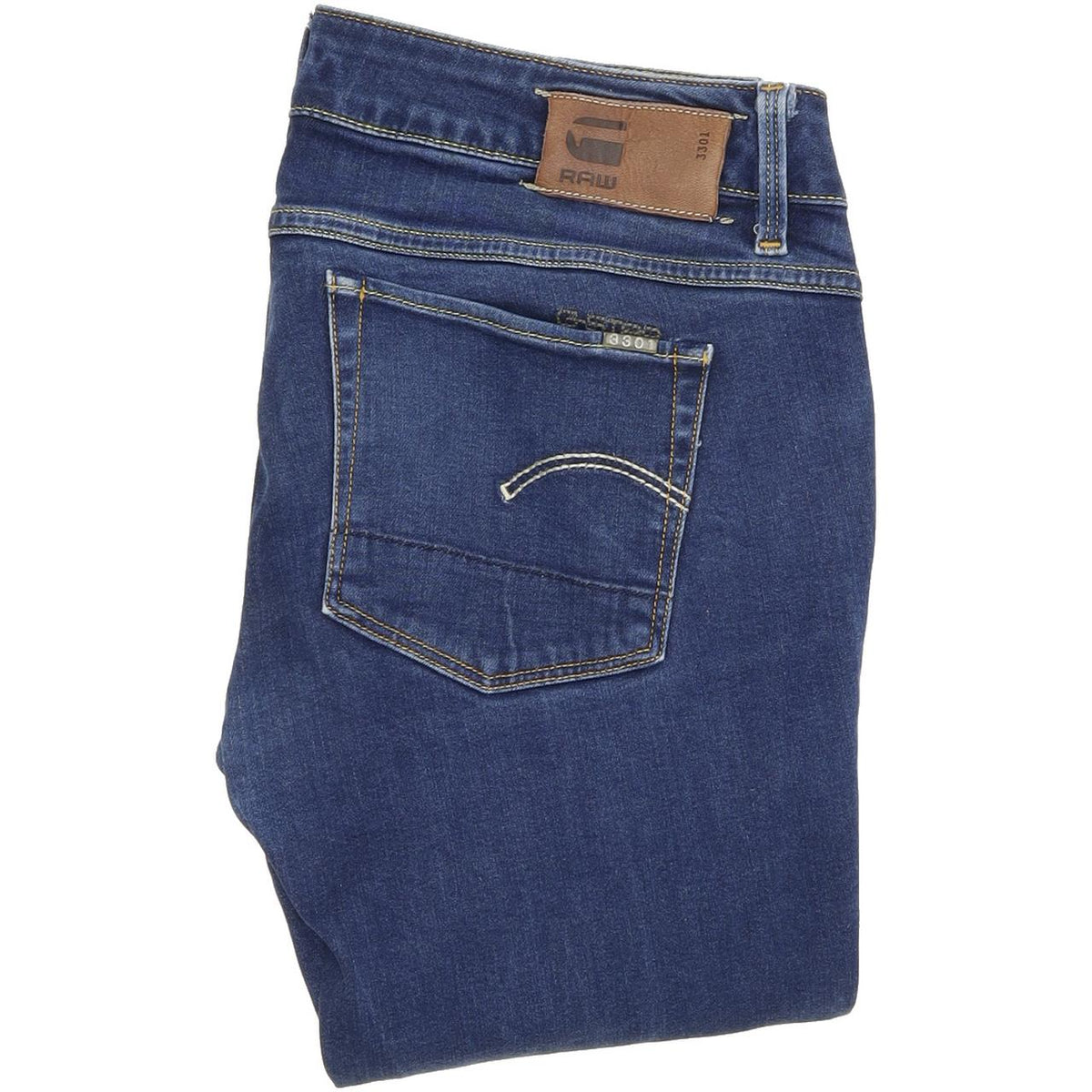 G-Star Women Blue Straight Regular Stretch Jeans W28 L31