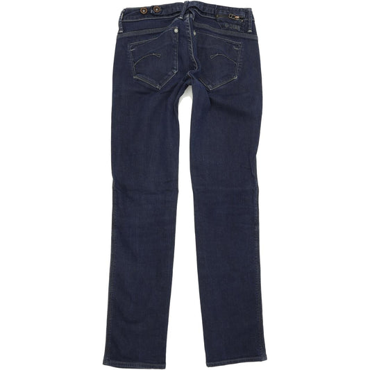 G-Star Women Blue Straight Regular Stretch Jeans W26 L30